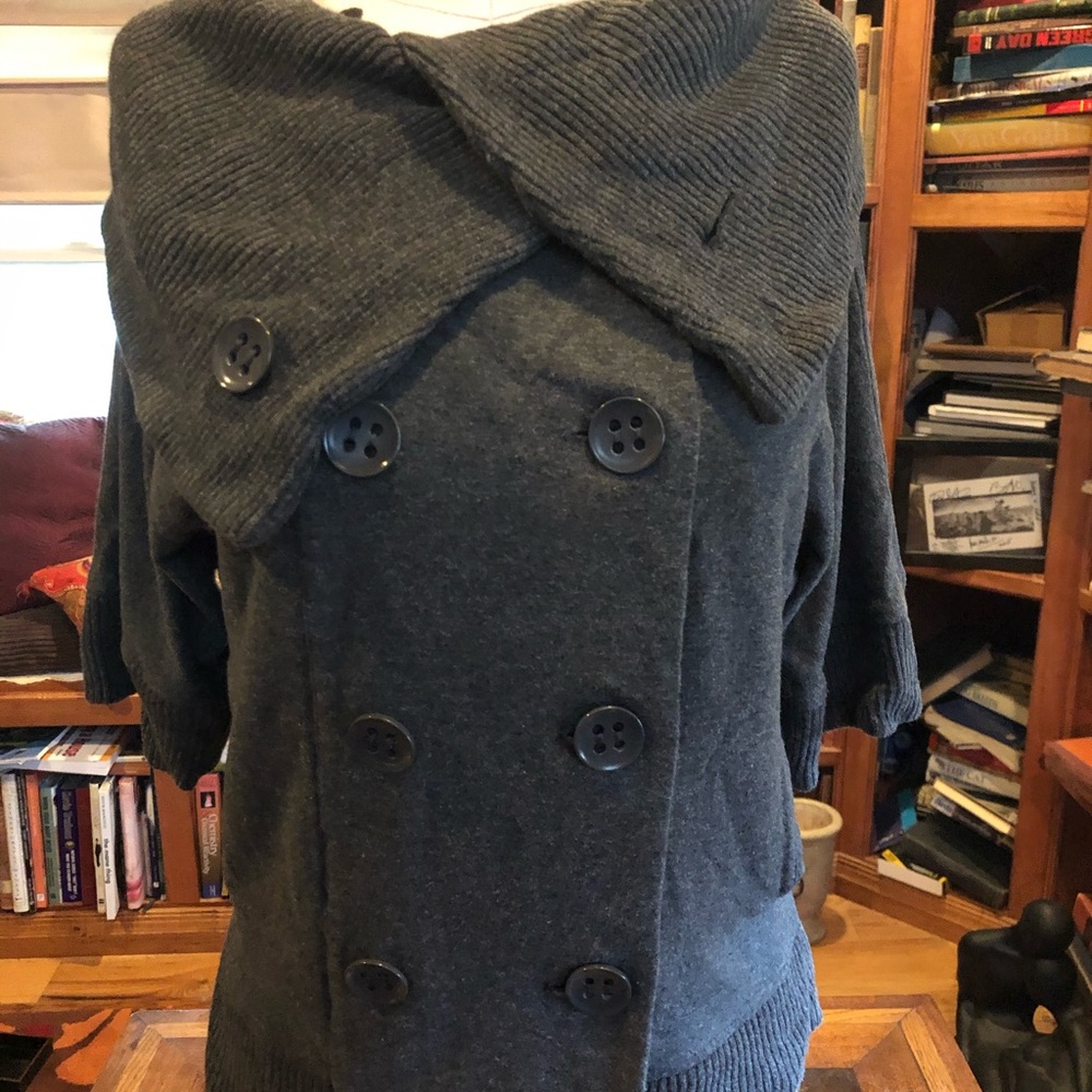 *B2G1* CUTE LINQ LA BUTTON COWL CARDIGAN SMALL